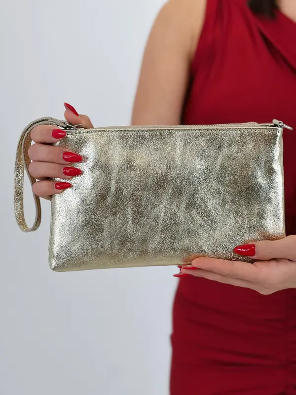 Bolso piel metalizado
