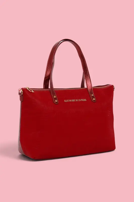 BOLSO TOTE TECNICO METAL MONOGRAMA GRANATE