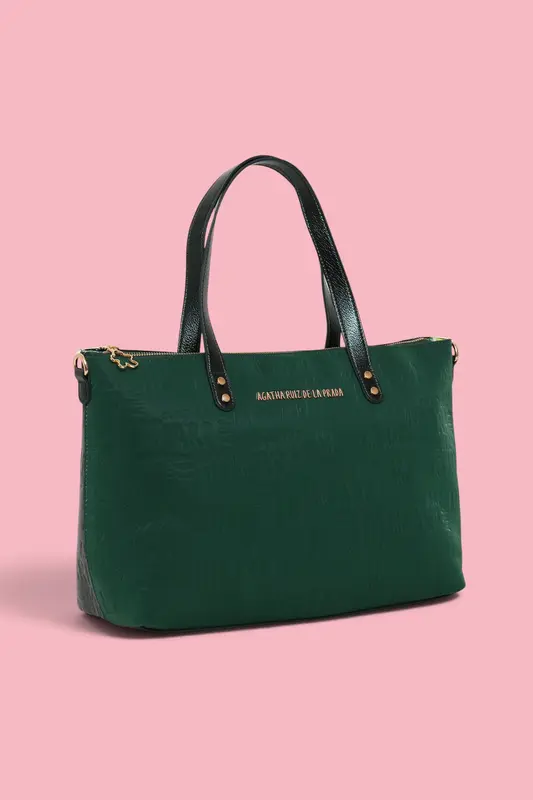 BOLSO TOTE TECNICO METAL MONOGRAMA VERDE