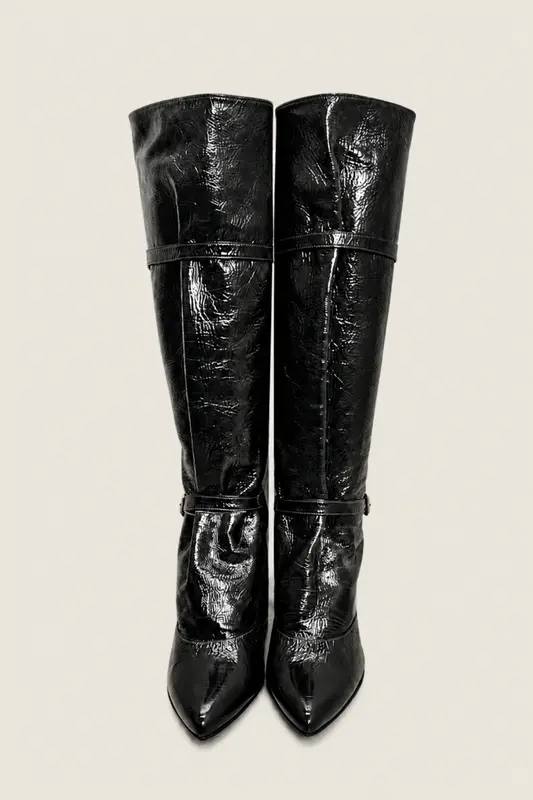 Botas Altas De Charol