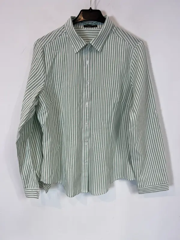 BOTELI. Camisa rayas verdes. T S