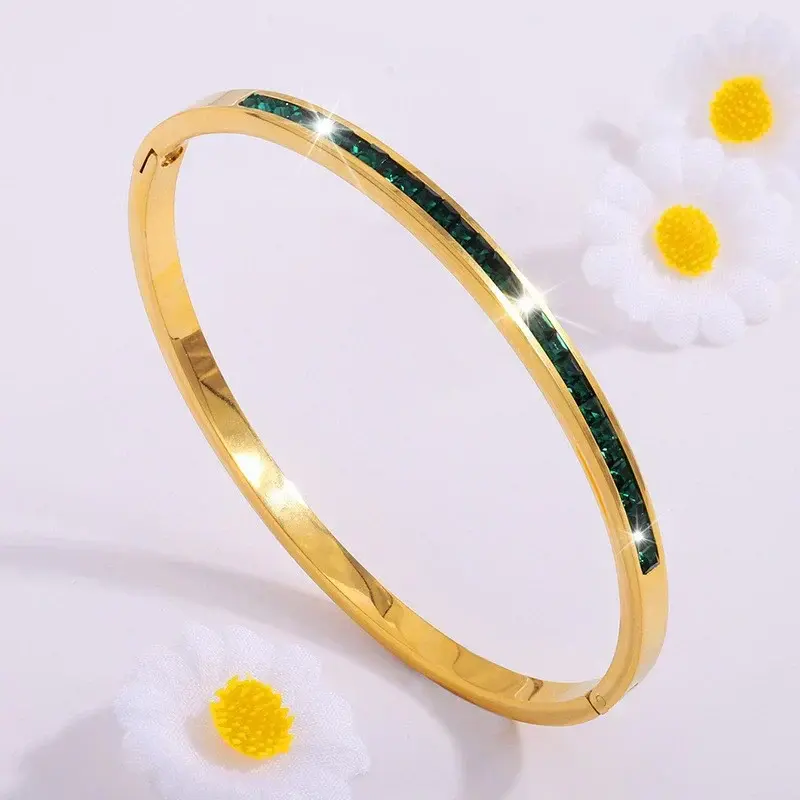 Bracelet Vert Doré