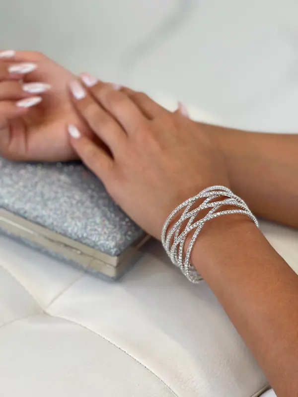 Brazalete trenzado brillos