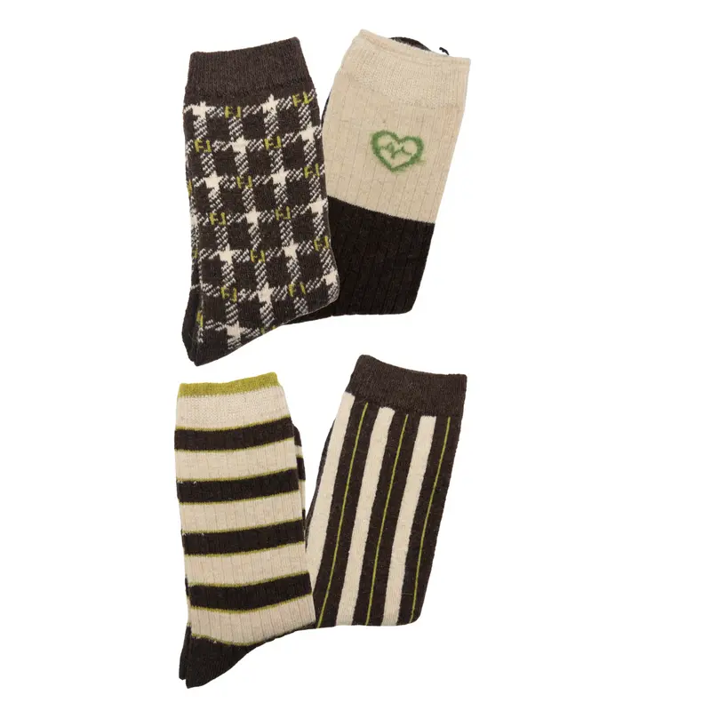 Calcetines lana marrón
