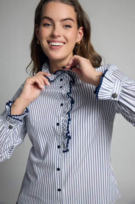 Camisa Atina Azul Marino
