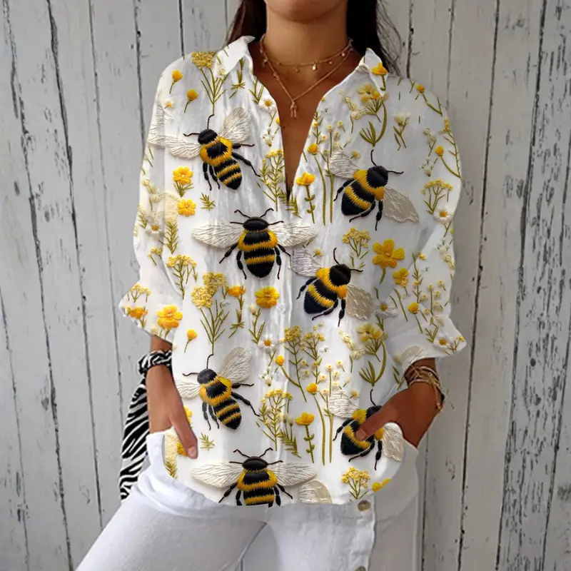 Camisa Brigitte™ | Estilo boho con estampado llamativo