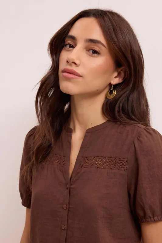 Camisa Curina Chocolate