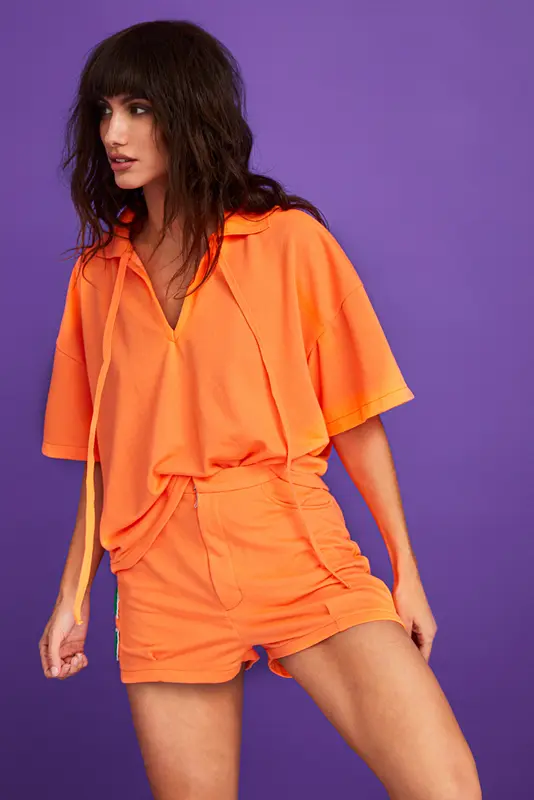 Camisa Felpa Naranja Le Cruel