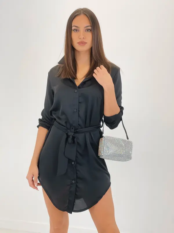 Camisa larga raso