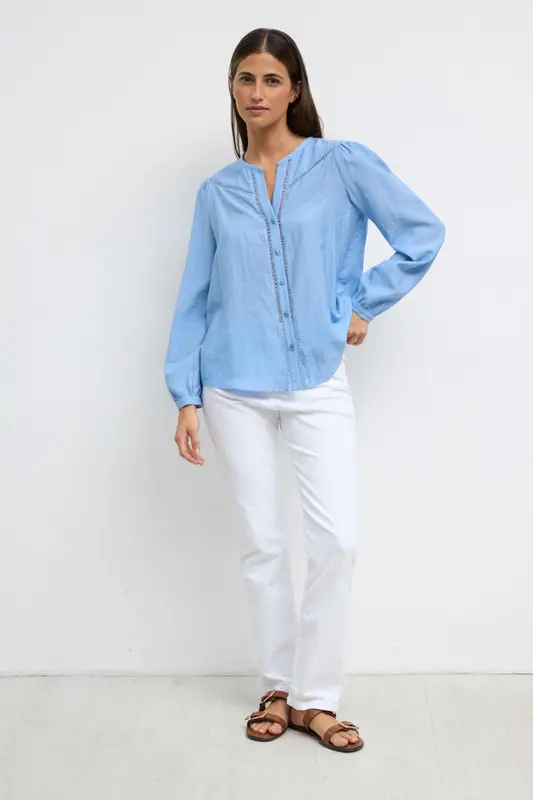 Camisa Miranda Celeste