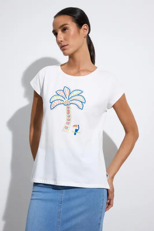 Camiseta Abelia Blanco