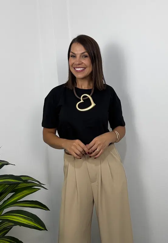 Camiseta básica cuello redondo