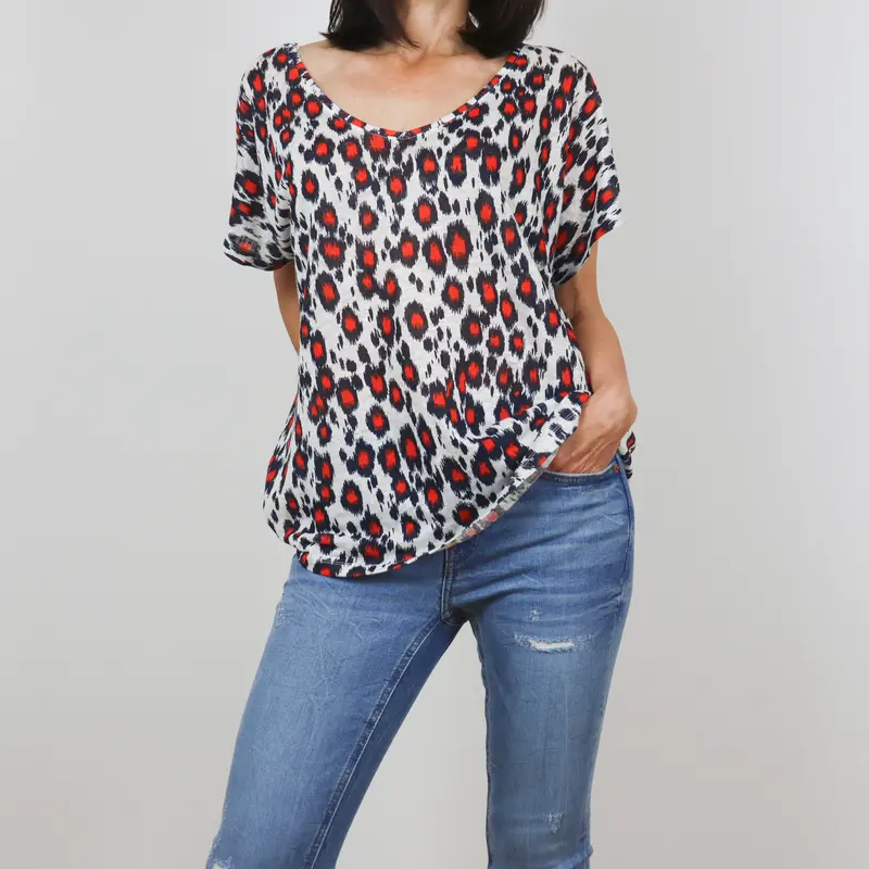 Camiseta de manga corta Animal Print Kookai