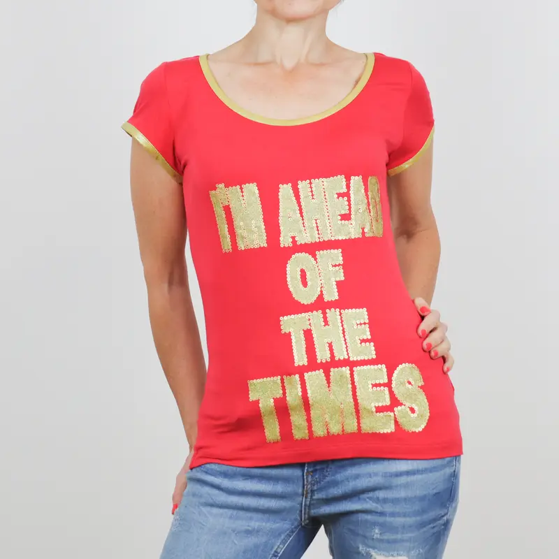 Camiseta de manga corta con mensaje