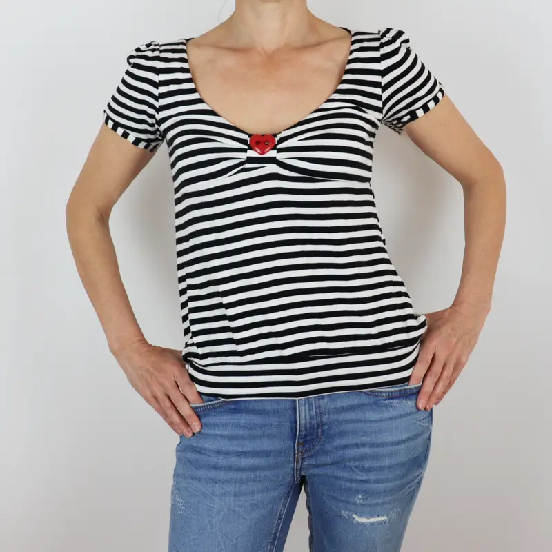 Camiseta de manga corta de rayas Fornarina