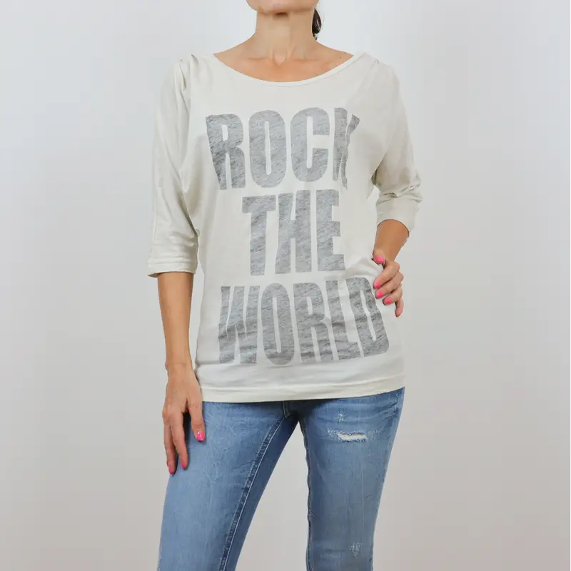Camiseta de manga corta Rock the World