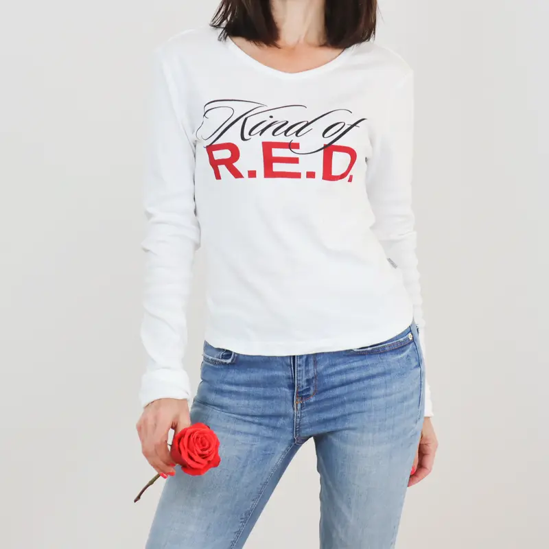 Camiseta de manga larga blanca