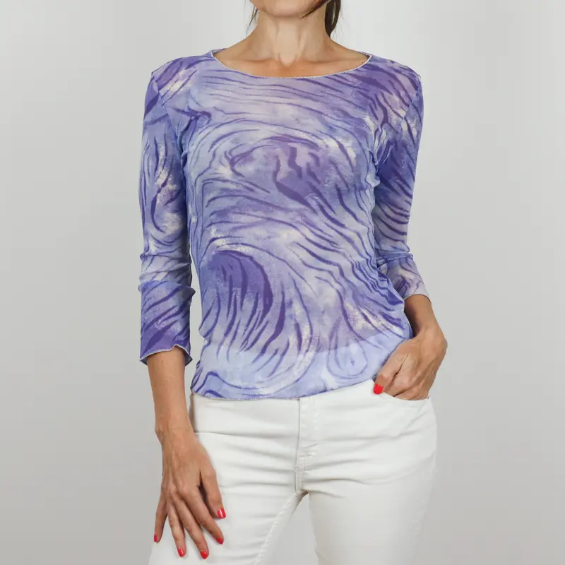 Camiseta de manga larga violeta