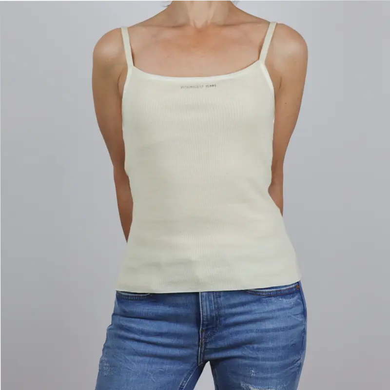 Camiseta de tirantes beige