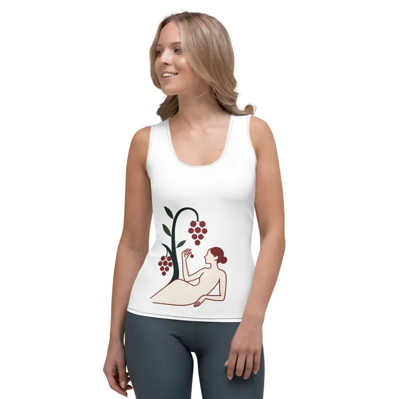 Camiseta de tirantes mujer bajo vid - color blanco