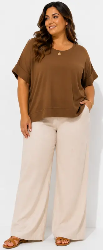 Camiseta Oversize Camel