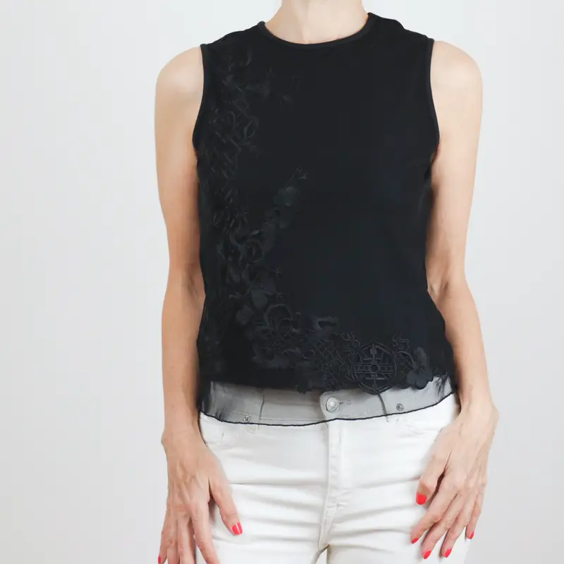 Camiseta sin mangas negra Pedro del Hierro