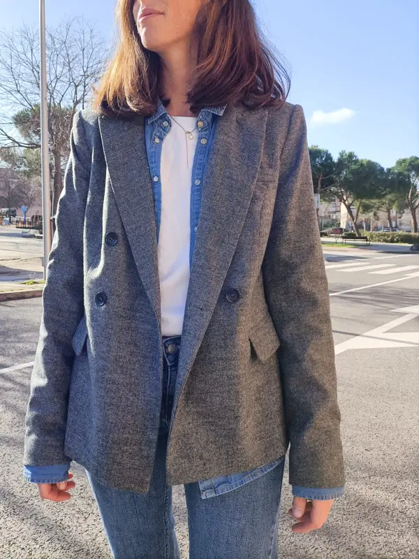 CARACTERE. Blazer gris lana