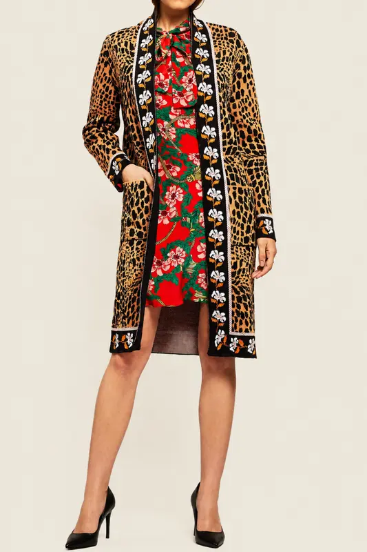 Cardigan Leocroc Midi-Length Knitted