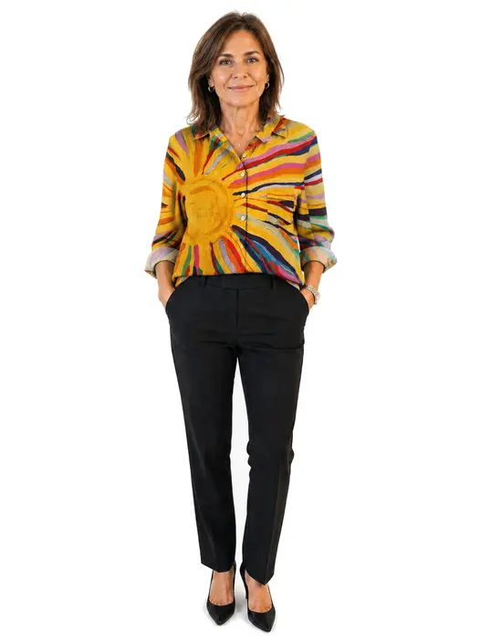 Carla | Blusa Holgada Estampado Artístico