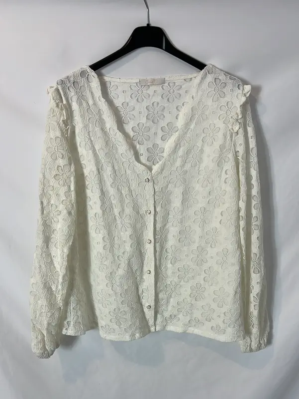 CARLOTA&CO. Blusa blanca flores T.L