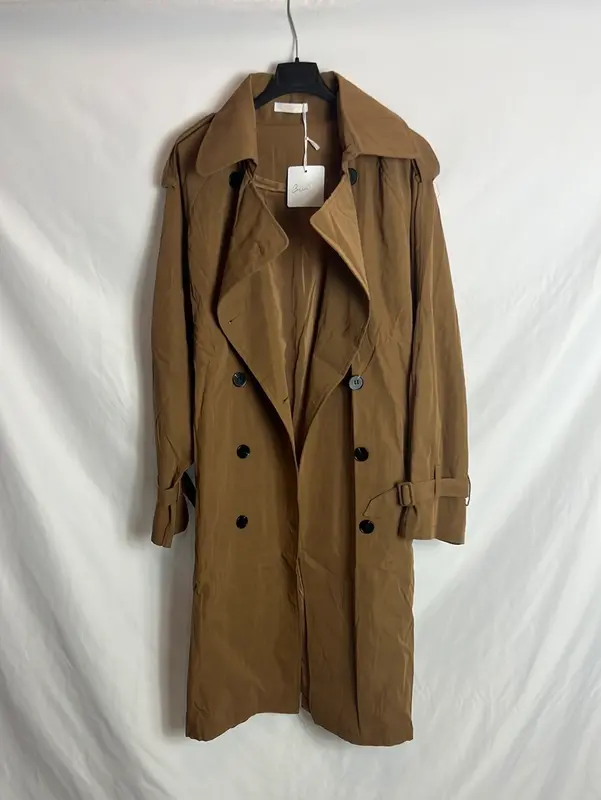 CARLOTA & CO. Gabardina marrón. TU (M/L)