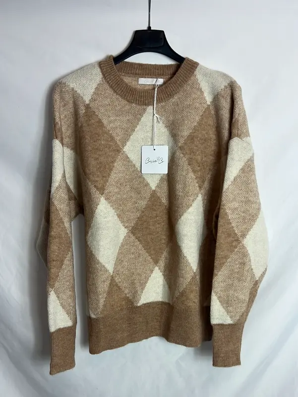 CARLOTA & CO. Jersey camel rombos. TU (M)