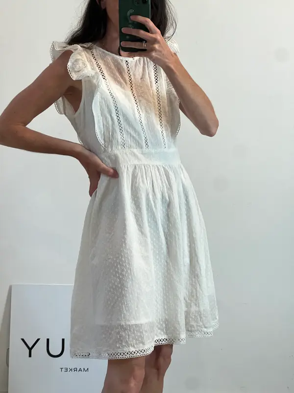 CARLOTA & CO. Vestido blanco plumeti