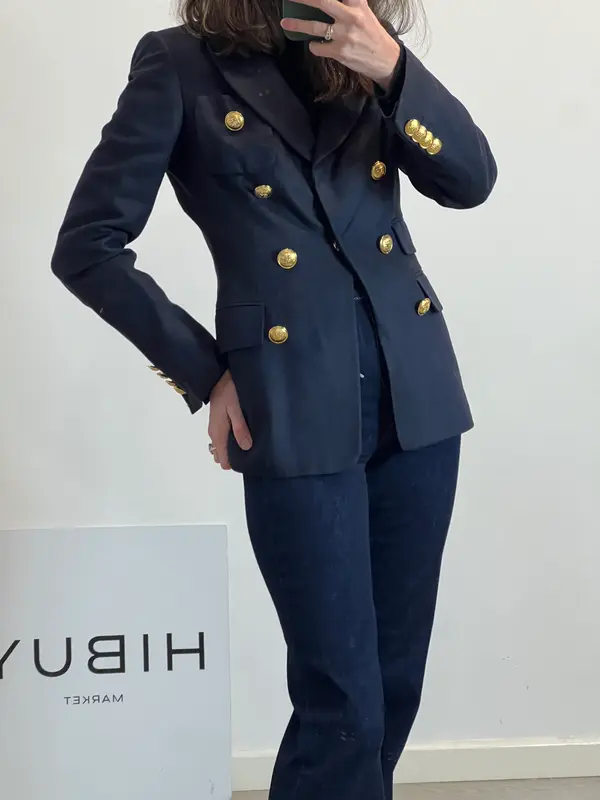 CAROLINA HERRERA. Chaqueta azul botones dorados