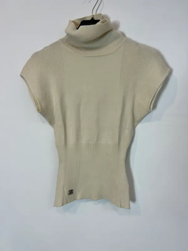 CAROLINA HERRERA. Top punto beige. T XS/S