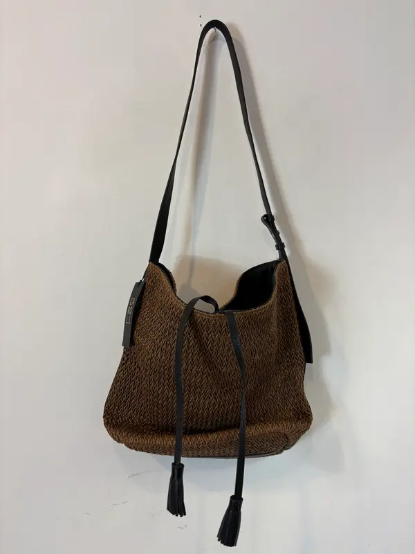 CAROLL. Bolso marrón con piel
