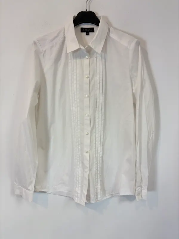 CAROLL. Camisa blanca tablas