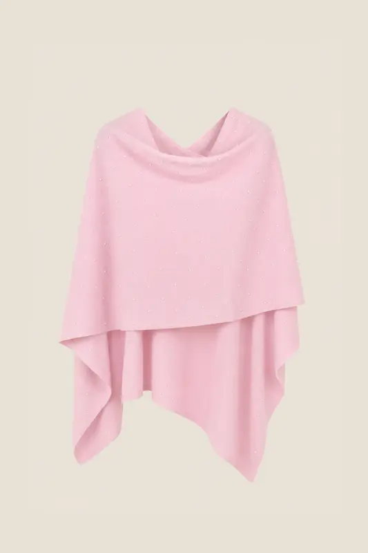 Cashmere Poncho Pink