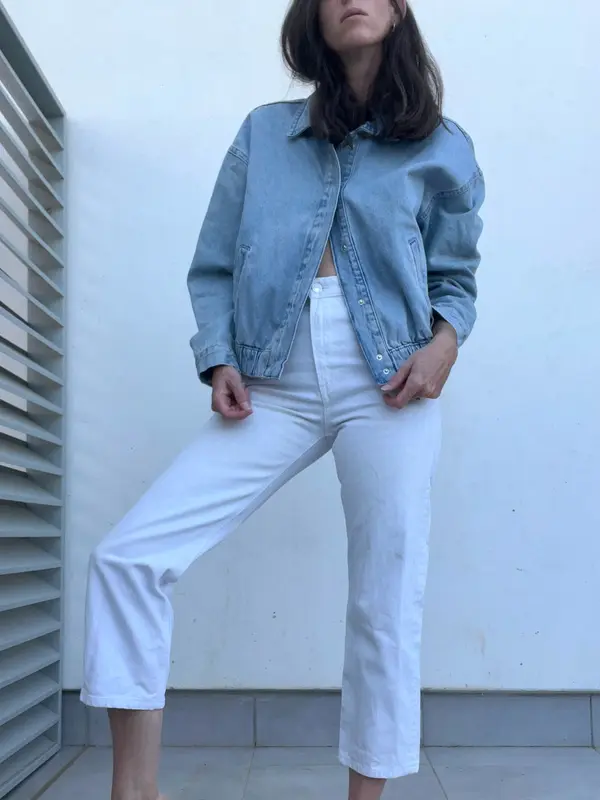 Cazadora denim volumen