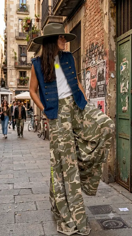 Chaleco Denim Military “Army”