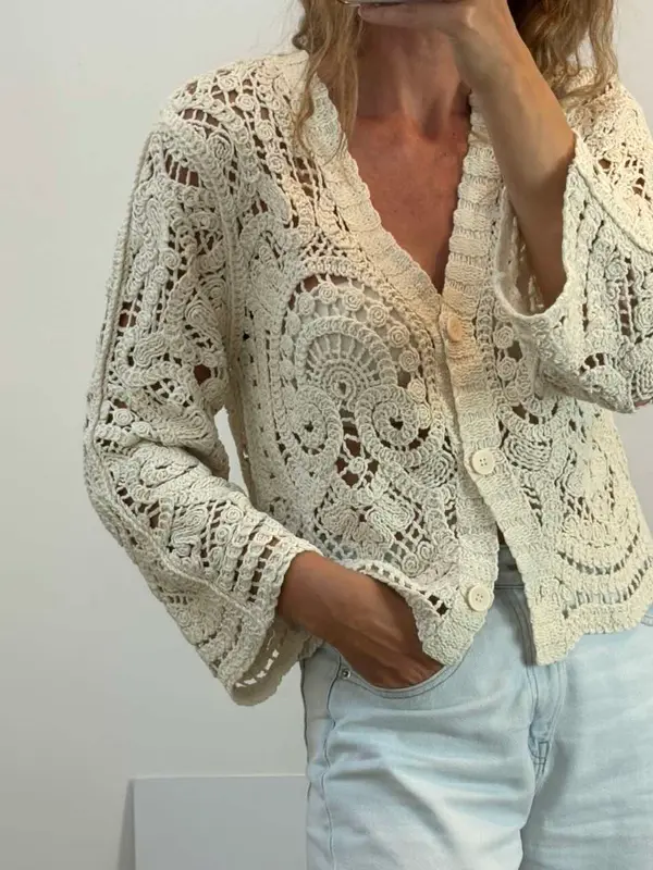 Chaqueta algodón beige
