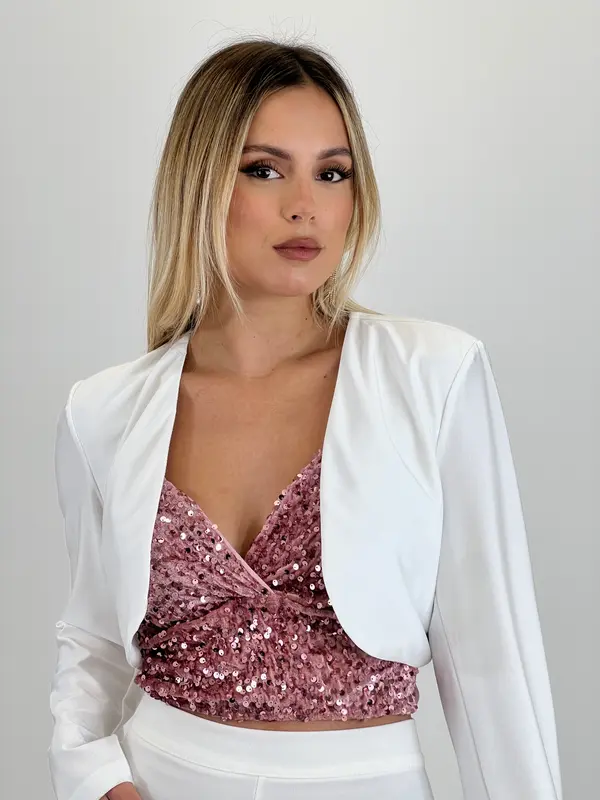 Chaqueta cropped licra