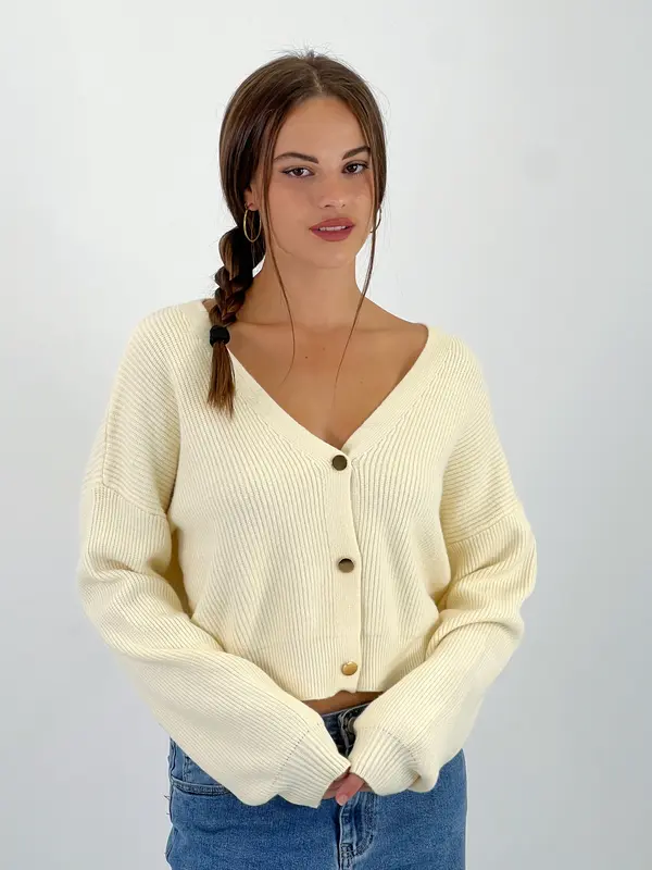 Chaqueta cropped punto