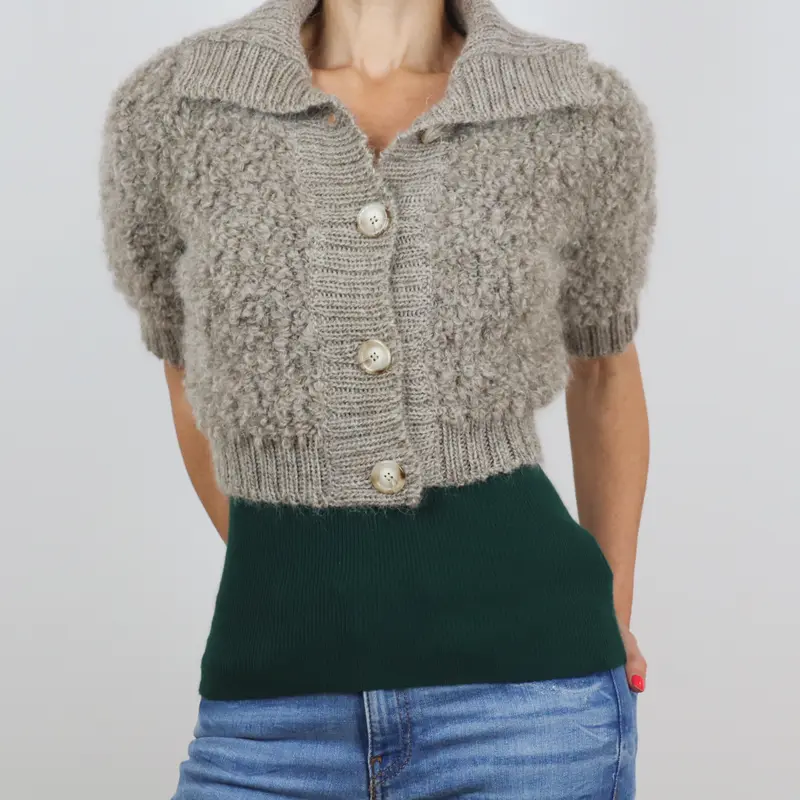 Chaqueta de manga corta borrego Divina