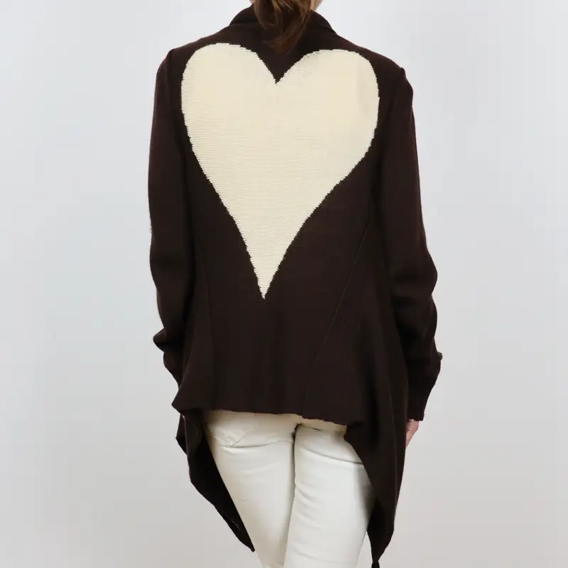 Chaqueta de punto corte asimétrico