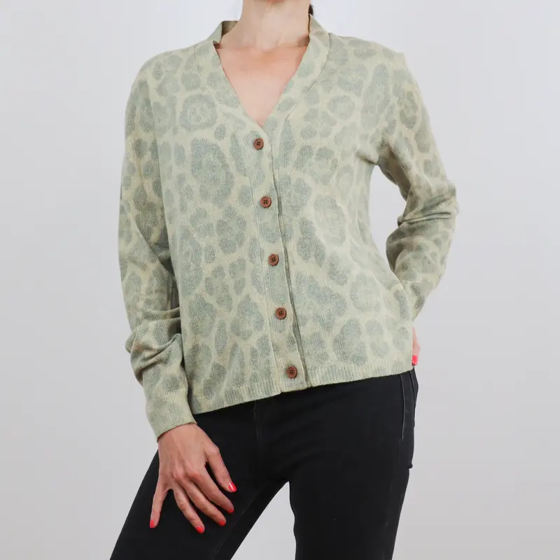 Chaqueta de punto estampado Animal Print