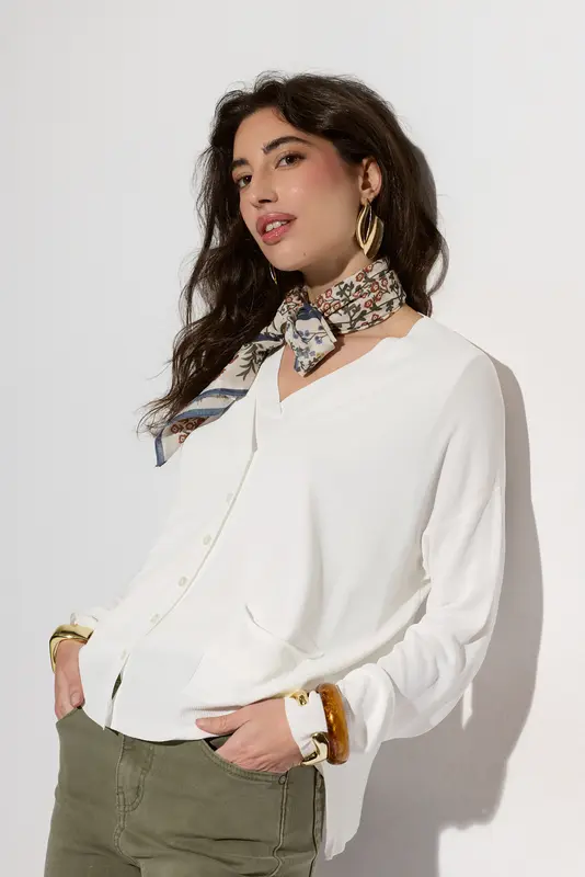 Chaqueta Fina Oversize Blanca