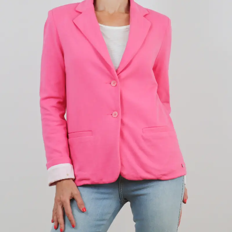 Chaqueta tipo Blazer Rosa de algodón