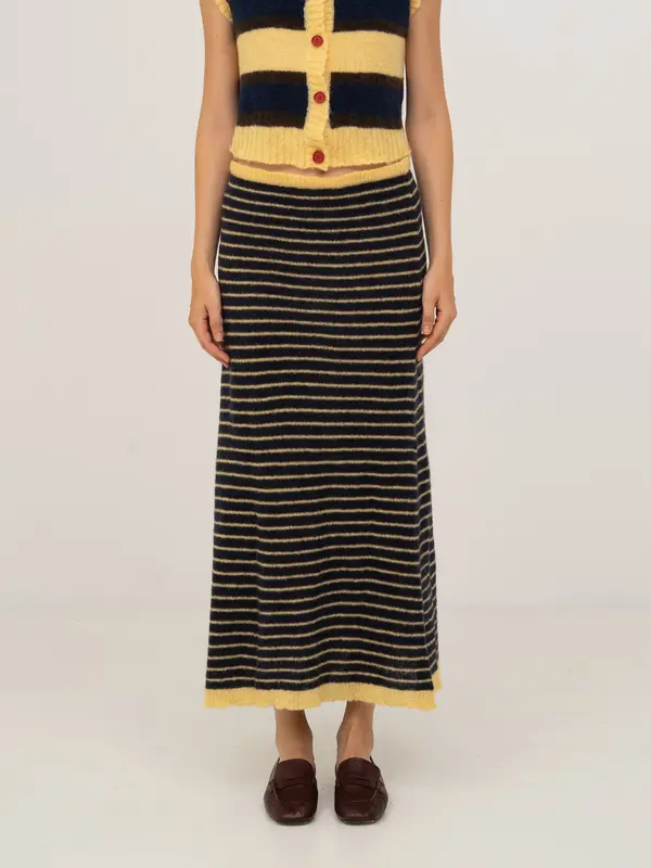 Charm Striped Knit Maxi Skirt