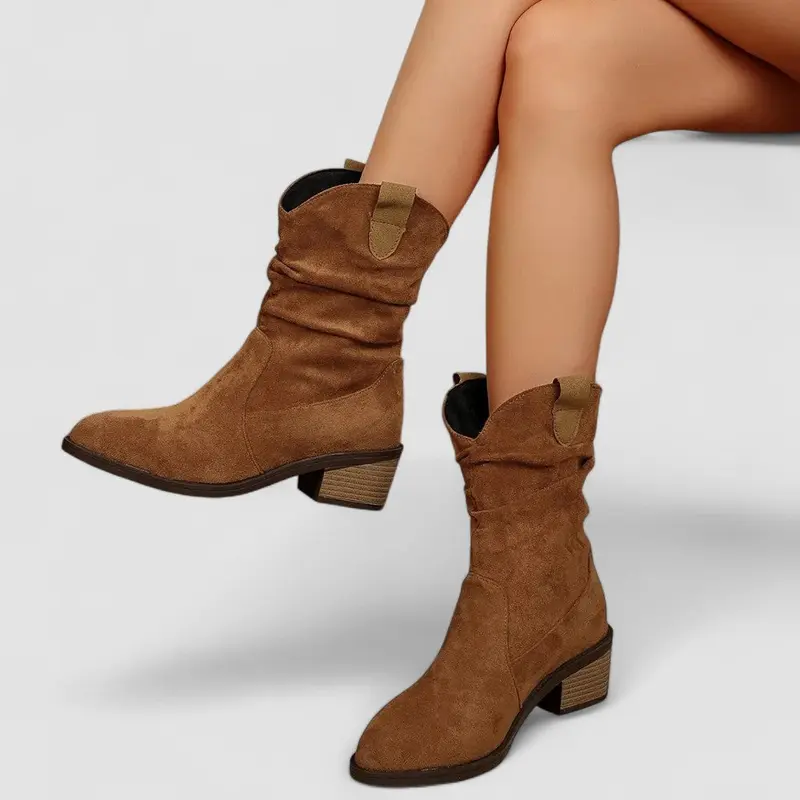Clelia | Slouchy Western Ankle Boots